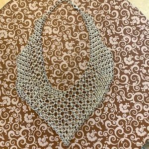 New silver mesh necklace